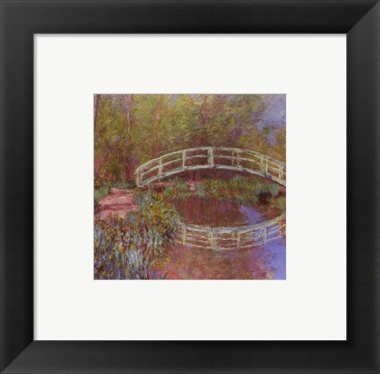 Framed Art Le Pont Japonais by Claude Monet Wall Decor 18x24 Artwork